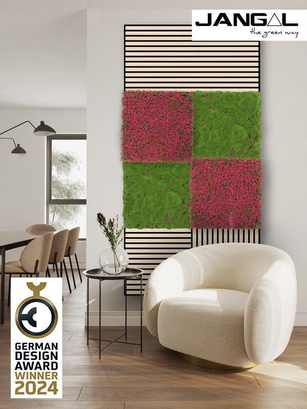 Wandpaneel Jangal Modular Wall 11114 Pink Design Grass 52 x 52 cm