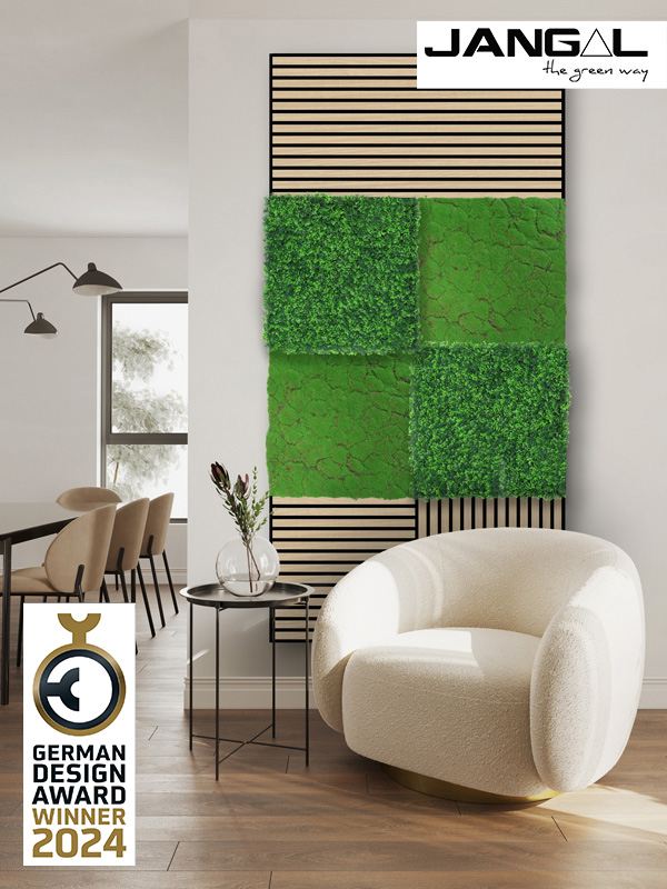 Wandpaneel Jangal Modular Wall 11120 Mixed Green Design Grass 52 x 52 cm