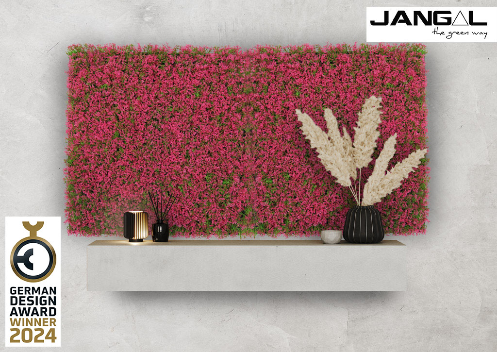 Wandpaneel Jangal Modular Wall 11114 Pink Design Grass 52 x 52 cm